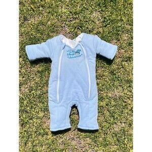 Baby Merlin's Magic Sleep Suit Size Small 3-6 Months 12-18 lbs Blue Cotton